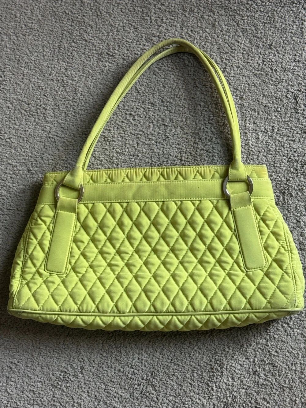 Vera Bradley Quilted Lime Green Shoulder Bag
